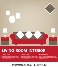 Living Room vector illustration