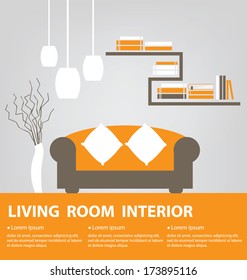 Living Room vector illustration