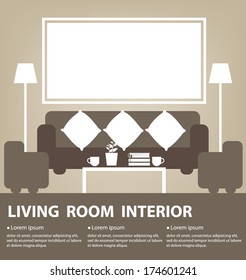 Living Room vector illustration