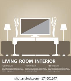 Living Room vector illustration