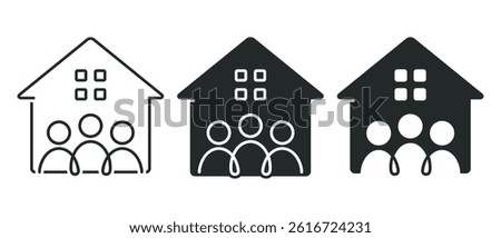 Living together icon. Illustration vector