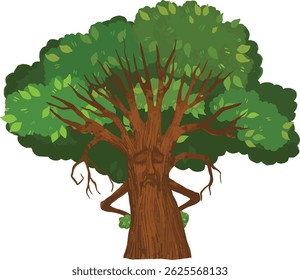 Living Tree Character Painting Digital with face