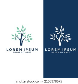 Living tree logo design, using vector concept.