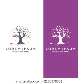 Living tree logo design, using vector concept.