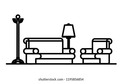 livingroom with coat rack scene