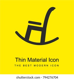 Livingroom rocking chair bright yellow material minimal icon or logo design