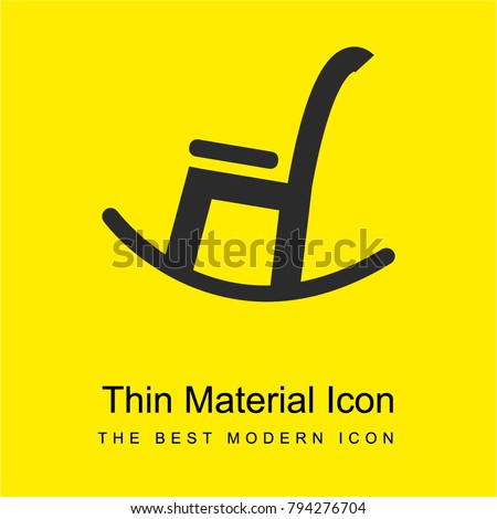 Livingroom rocking chair bright yellow material minimal icon or logo design