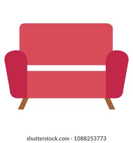livingroom sofa isolated icon