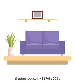 livingroom with sofa scene