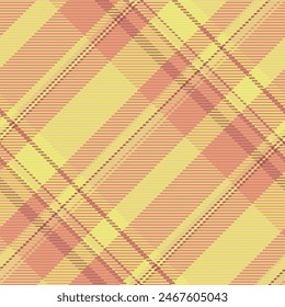 Livingroom textile fabric tartan, exotic seamless background check. Club vector plaid texture pattern in orange and amber color.