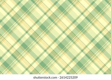 Livingroom texture fabric tartan, soft background vector textile. Celebrate check seamless pattern plaid in light and yellow colors palette.