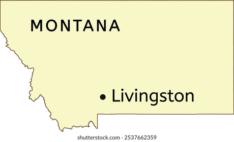 Livingston city location on Montana state map