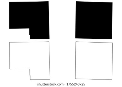 Livingston and McDonough County, Illinois (U.S. county, United States of America, USA, U.S., US) map vector illustration, scribble sketch Livingston and McDonough map