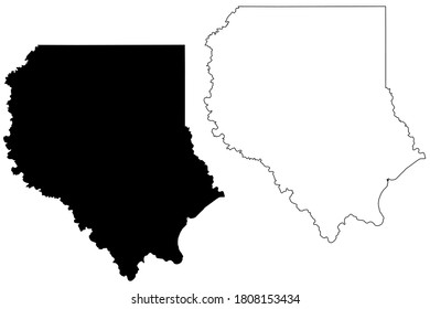 Livingston Parish, Louisiana (U.S. County, United States Of America) Map Vector Illustration, Scribble Sketch Map