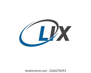 Letra LIX diseño creativo elegante del logo de swoosh