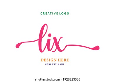 Lix lettering logo is simple, easy to understand and authoritative