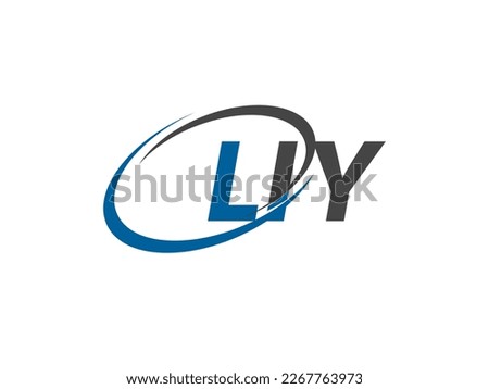 LIY letter creative modern elegant swoosh logo design