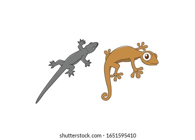 Lizard Animal Cartoon Vector Illustration