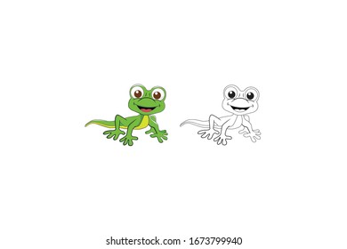 Lizard Animal Cartoon Vector Illustration Bundle