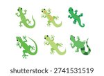 Lizard animal cute vector illustration emoji symbol sign icon vector illustration isolated flat gecko reptile	
