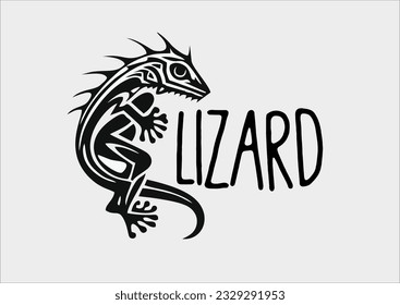 Lizard-Tiersymbol, Vektorsilhouette, Logo-Design von Lizard