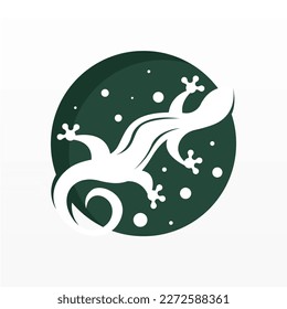 Lizard animal logo design. Wild lizard logo. Reptile logo template