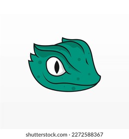 Lizard animal logo design. Wild lizard logo. Reptile logo template