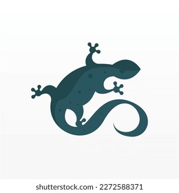 Lizard animal logo design. Wild lizard logo. Reptile logo template