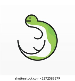 Lizard animal logo design. Wild lizard logo. Reptile logo template