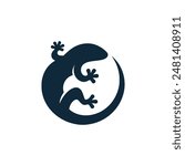 lizard animal logo vector illustration template design