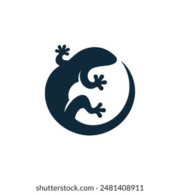 lizard animal logo vector illustration template design