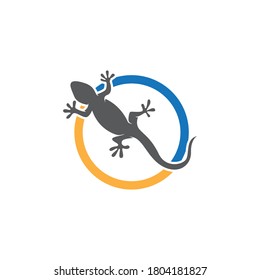 Lizard. Animal vector logo template
