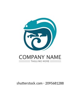 lizard and animal vector  salamander gecko crocodile and reptiles design logo illustration