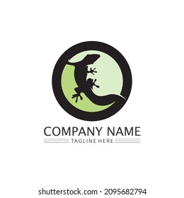 lizard and animal vector  salamander gecko crocodile and reptiles design logo illustration