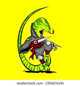 lizard assassin style ready for killing