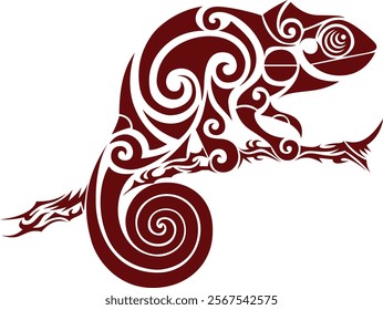 Lizard in Australian aboriginal style. Australia Aboriginal lizard painting art style. Decorative ethnic gecko lizard. Aboriginal gecko. vector gecko