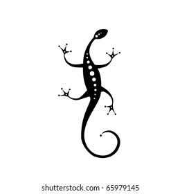 Lizard black silhouette for your design