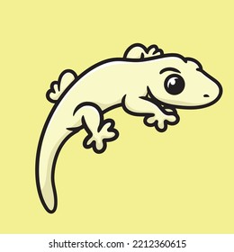 Lizard Cartoon Mascot Vector Funny Happiness Cute Eggs