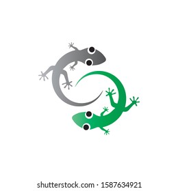 Lizard Chameleon Gecko animall logo and symbol vector illustration