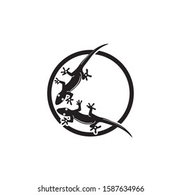 Lizard Chameleon Gecko animall logo and symbol vector illustration