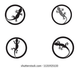 Lizard Chameleon Gecko Silhouette black 