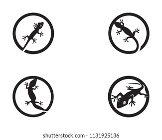 Lizard Chameleon Gecko Silhouette black 