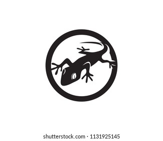 Lizard Chameleon Gecko Silhouette black 