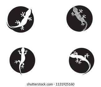 Lizard Chameleon Gecko Silhouette black 