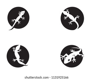 Lizard Chameleon Gecko Silhouette black 