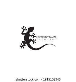 Lizard chameleon logo or icon template vector design