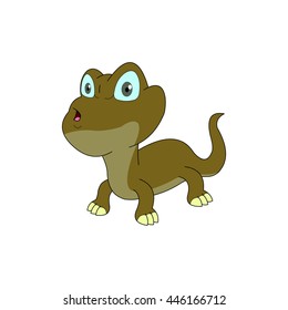 lizard character with oblique view and big eye