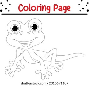 Página de coloreado de lagartijas para niños