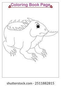 lizard coloring page for kids