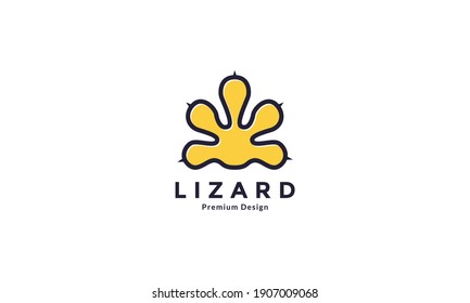 Lizard Foot Colorful Logo Symbol Icon Vector Graphic Design Illustration